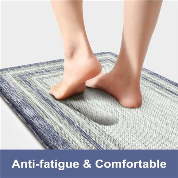 Anti Fatigue Kitchen Mat 2PCS,Non-Skid Waterproof Kitchen Rugs, Kitchen Mat - Picture 2 of 7